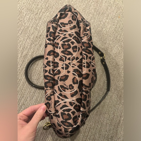 SOLD Coach satchel bag purse, Madison ocelot leopard print, shoulder handbag - Picture 6 of 16